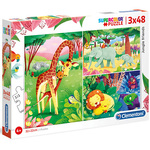 WEBHIDDENBRAND CLEMENTONI Jungle Friends Puzzle 3x48 kosov