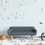 Vidaxl Otroški kavč temno siv 70x40x24 cm blago