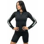 Nebbia Long Sleeve Zipper Top Winner Black XS Fitnes majica