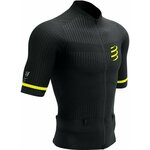 Compressport Trail Postural SS Top M Black/Safety Yellow M Tekaška majica s kratkim rokavom