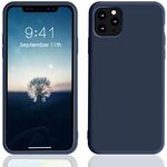 WEBHIDDENBRAND Ovitek za iPhone 11 Pro Max, silikonski, mat moder