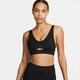 Nike Indy Plunge Cut-Out Padded Women's Bra, Black/Smoke Grey - M