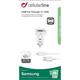 CellularLine USB avto polnilec z MicroUSB kablom, 10W, bel