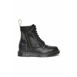 Usnjeni nizki škornji Dr. Martens 1460 Gothic Americana ženski, črna barva, DM31624001 - črna. Nizki škornji iz kolekcije Dr. Martens. Model izdelan iz naravnega usnja.