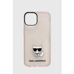 Karl Lagerfeld Ovitek za Apple iPhone 14 – Choupette Body Pink