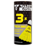 Talbot Torro Tech 350 Fast set žogic za badminton, najlon, rumene, 3 kosi
