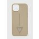 Guess GUHCP13MPSATLE iPhone 13 6,1" bež/beige hardcase SaffianoTriangle Logo