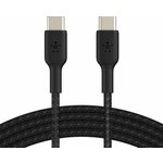 Belkin belkin kabel usb-c - usb-c 2.0, pleten, 1m, črn