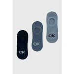 Calvin Klein nogavice (3-pack) - mornarsko modra. Kratke nogavice iz zbirke Calvin Klein. Model iz elastičnega materiala. Vključeni trije pari