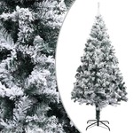vidaXL Umetna novoletna jelka s snegom zelena 300 cm PVC
