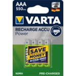 Varta Power 4 AAA 550 mAh R2U polnilna baterija 56743101404, 4 kosi