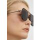 Sončna očala Alexander McQueen ženski, siva barva - siva. Sončna očala iz kolekcije Alexander McQueen. Model s enobarvnimi stekli in okvirji iz kovine. Ima filter UV 400.