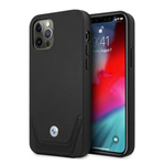 Bmw etui bmhcp12lrswpk iphone 12 pro max 6,7; črno/črno trdo ohišje, perforirano usnje