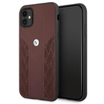 Bmw etui bmhcn61rsppr iphone 11 6,1; / xr rdeča trda torbica leather curve perforate