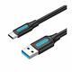 Vention kabel usb 3.0 a do usb-c vention cozbd 0,5 m črn pvc