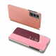 slomart clear view case flip cover za samsung galaxy s22 + (s22 plus) roza