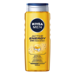 Nivea Men Active Energy poživljajoč gel za prhanje za obraz, telo in lase 500 ml za moške