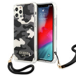 Guess GUHCP12MKSARBK iPhone 12/12 Pro 6,1" črn/črn trdi ovitek Camo Collection