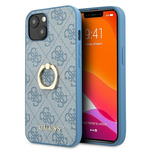 Guess GUHCP13S4GMRBL iPhone 13 mini 5,4" modri trdi ovitek 4G s stojalom za obroč