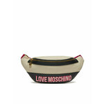 Torbica za okoli pasu Love Moschino - pisana. Majhna pasna torbica iz kolekcije Love Moschino. Model na zapenjanje, izdelan iz kombinacije tekstilnega in sintetičnega materiala.