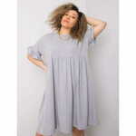 BASIC FEEL GOOD Ženska obleka plus size CHIARA siva RV-SK-6335.68_362652 2XL