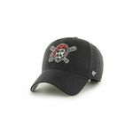 Kapa iz mešanice volne 47brand MLB Pittsburgh Pirates črna barva - črna. Kapa s šiltom vrste baseball iz kolekcije 47brand. Model izdelan iz materiala z volno.