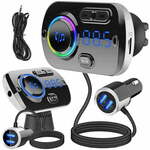 Verkgroup 8V1 avto FM oddajnik SD bluetooth 2x USB 12-24V LED RGB