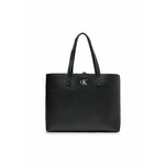 Calvin Klein Jeans Ročna torba Minimal Monogram Slim Tote34 K60K611501 Črna