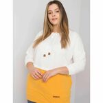 RELEVANCE Ženska jopa s kapuco plus size SIRA ecru-yellow RV-BL-6845.51P_381524 Univerzalni