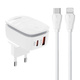 slomart omrežni polnilec ldnio a2425c usb, usb-c + usb-c - kabel lightning