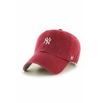 47brand kapa New York Yankees - rdeča. Baseball kapa iz kolekcije 47brand. Model izdelan iz gladek material z vložki.