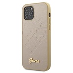 Guess GUHCP12SPUILGLG iPhone 12 mini 5,4" zlati trdi ovitek Iridescent Love Script Gold Logo