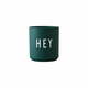 Temno zelena porcelanast lonček Design Letter Favourite Hey