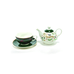 MHOME čajnik Tea for one Karo 255ml, zelena, darilna embalaža, porcelan