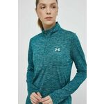 Pulover za vadbo Under Armour Tech 1 zelena barva - zelena. Pulover za vadbo iz kolekcije Under Armour. Model izdelan iz hitrosušečega materiala.