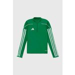 Otroški pulover adidas Performance TIRO23L TR TOPY zelena barva, IB8473 - zelena. Otroški pulover iz kolekcije adidas Performance, izdelan iz elastične pletenine. Zaradi vsebnosti poliestra je tkanina bolj odporna na gubanje.