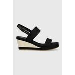 Tommy Hilfiger Sandali črna 40 EU Rope Webbing Mid Wedge