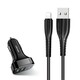 slomart avtomobilski polnilec 2xusb c13 2.1 a lightning črn ntu35lc13tz