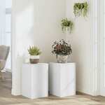 vidaXL Stojalo za rastline 2 kosa belo 30x30x50 cm inženirski les