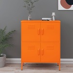 Greatstore Omara za shranjevanje oranžna 80x35x101,5 cm jeklo