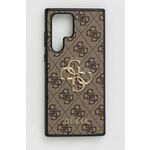 Etui za telefon Guess S908 S22 Ultra rjava barva - rjava. Etui za telefon iz kolekcije Guess. Model izdelan iz plastike.