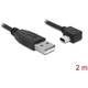 Delock kabel delock 82682 (usb m - mini usb m; 2m; črna barva)