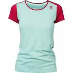 Rafiki Chulilla Lady T-Shirt Short Sleeve Eggshell Blue/Earth Red 38 Majica na prostem