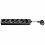 Goobay razdelilec, 6x Socket, 1.5 m, črn (96049)