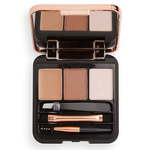 Makeup Revolution London Brow Sculpt Kit paletka za obrvi 2,2 g odtenek Dark Brown za ženske