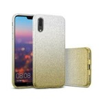 OSTALO Silikonski ovitek z bleščicami bling 2v1 za samsung galaxy a12 a125 - srebrno zlat