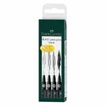 Faber-Castell PITT artist pen set 4 črni (S, F, M, B)