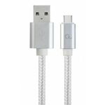 WEBHIDDENBRAND CABLEXPERT Kabel USB 3.0 AM do Type-C (AM/CM), 1,8 m, pleten, srebrn, blister