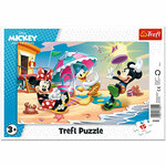 WEBHIDDENBRAND Trefl Puzzle Miki Miška in Minnie - Zabava na plaži / 15 kosov