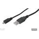 Assmann USB 2.0 HighSpeed priključni kabel USB A M (vtič) / mikrofon, USB 2.0 HighSpeed priključni kabel USB A M (vtič) / microUSB B M (vtič) 1,8 m